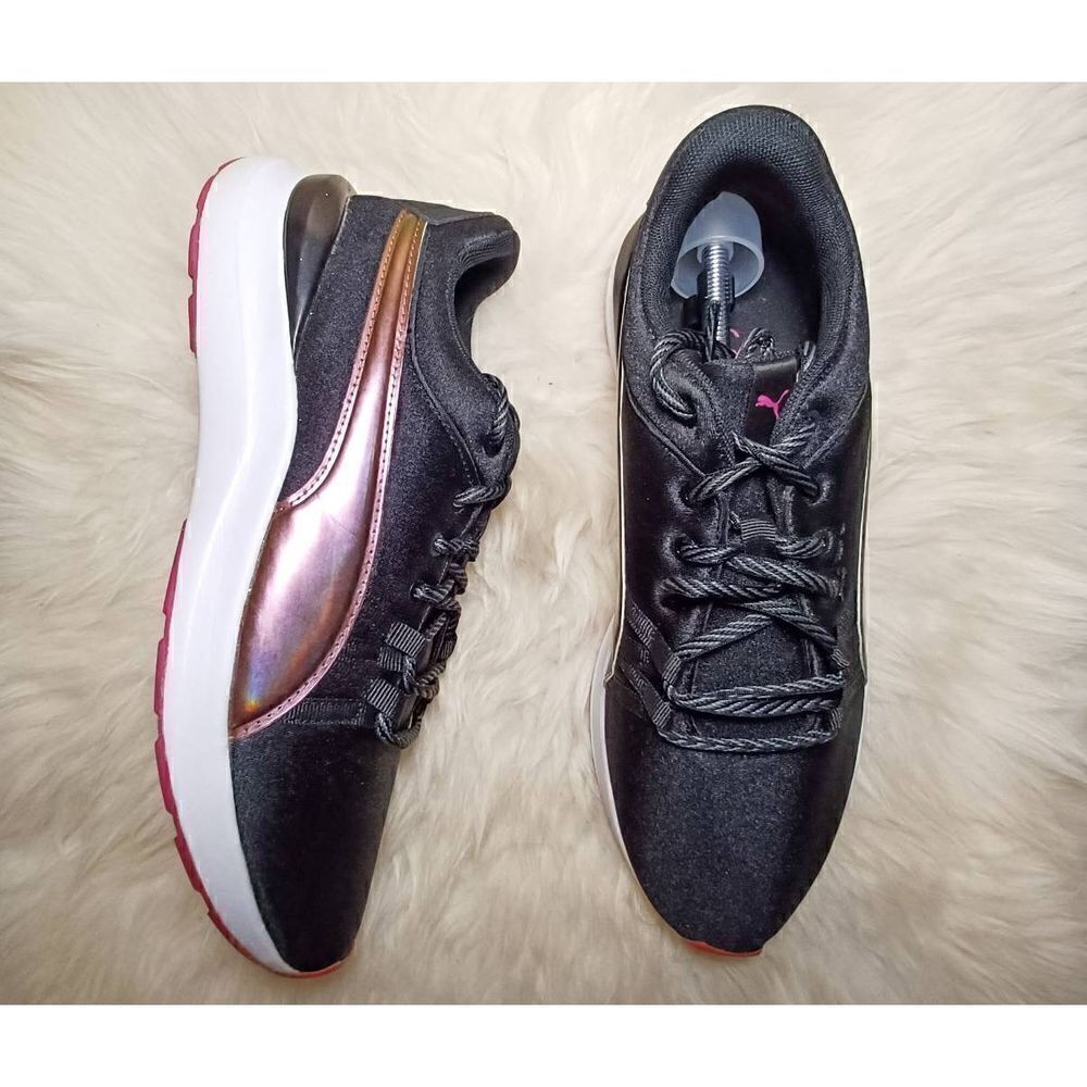 PUMA Adela Trailblazer Women Black/Pink Textile Softfoam Sneakers Size 8.5